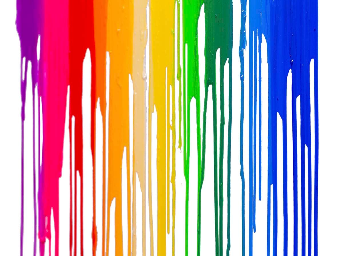 Abstract Rainbow Paint Drip Design Wall Wallpaper pattern detail