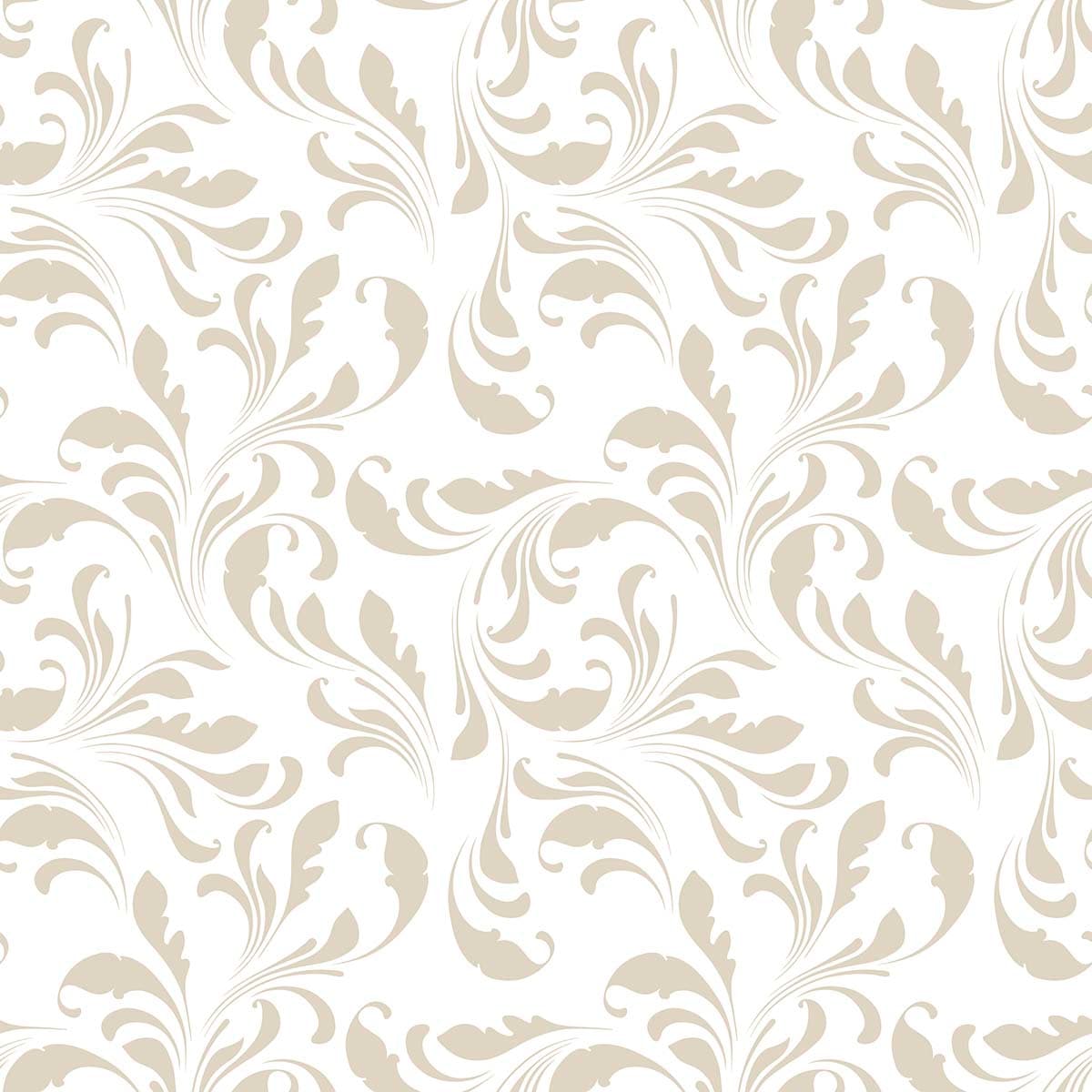 White and Tan Swirls Wallpaper for Drawing Room pattern detail