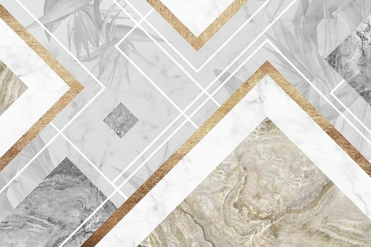 Luxury White and Gold Patterned Wallpaper pattern detail