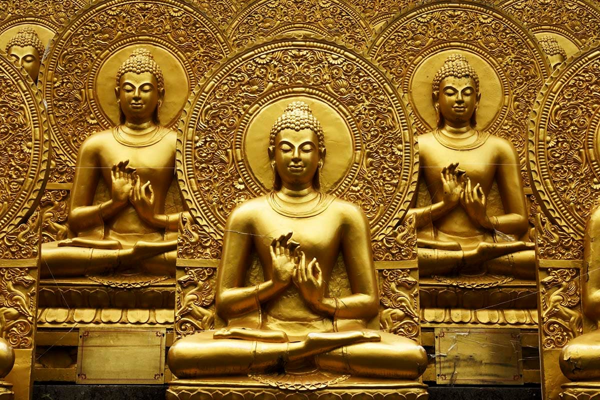 Gautam Buddha Mural Painting, Gautam Buddha Wallpaper pattern detail