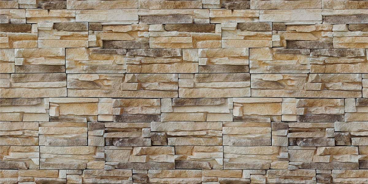 An Stone Effect Brick Wallpaper Mural pattern detail