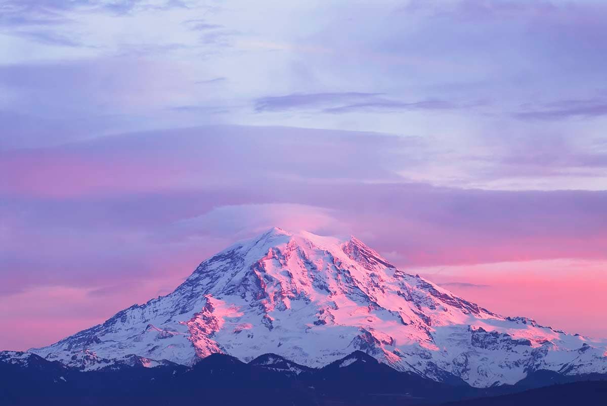 Minimal Snow-Capped Mountain View Wallpaper pattern detail