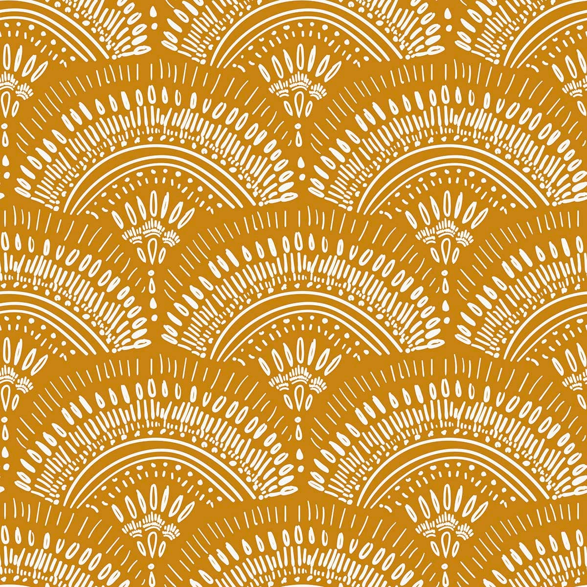 Modern White Yellow Geometric Shapes Wallpaper pattern detail