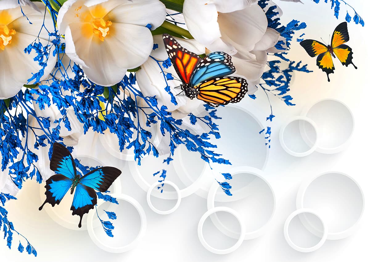 The Natures Chamber with the Gist of Blue Beauty pattern detail