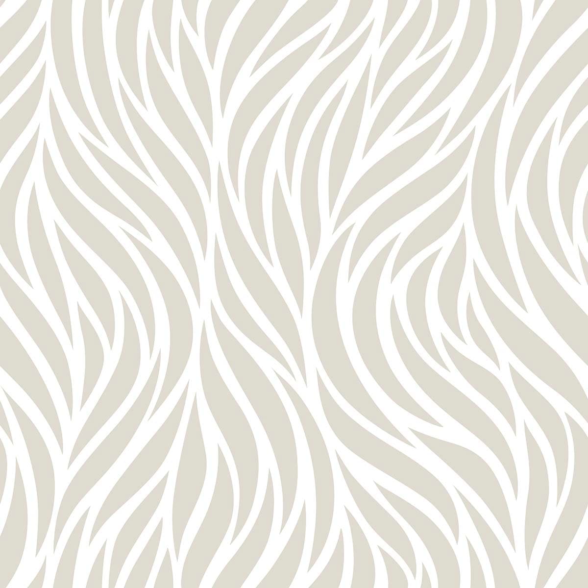 White and Gray Wavy Pattern Mural Wallpaper pattern detail