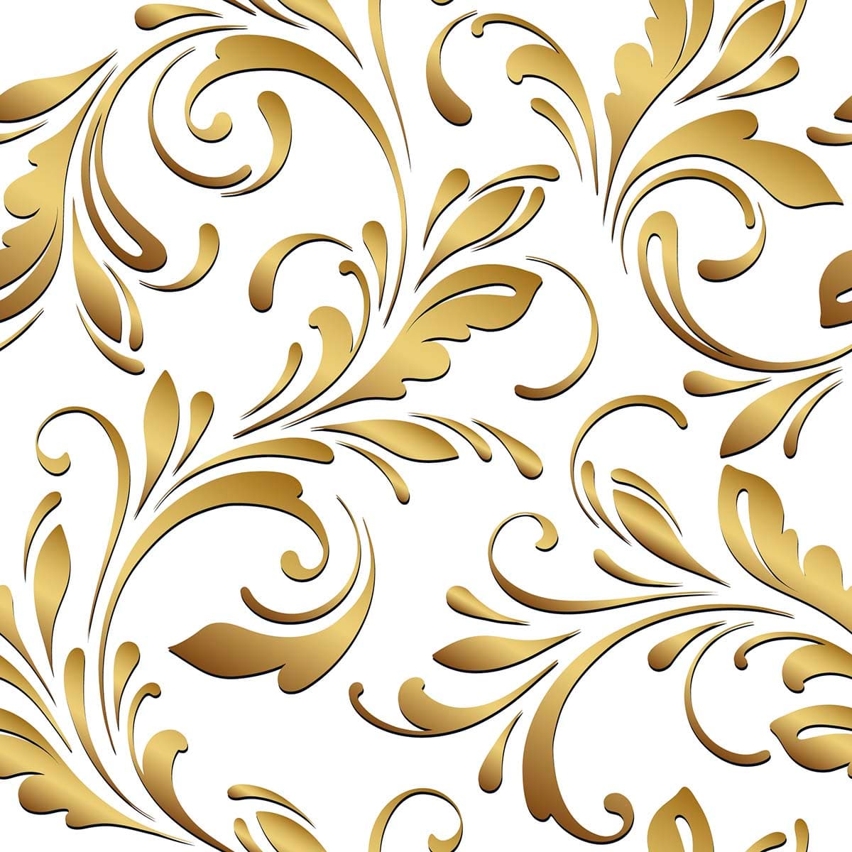 A gold and white floral pattern pattern detail