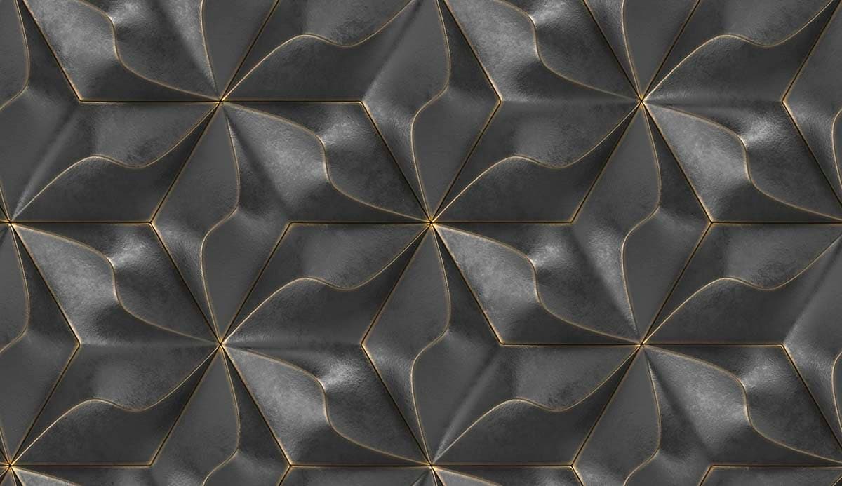 3D Black and Gold Wallpaper for Wall pattern detail