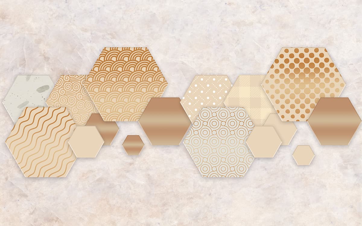 Geometric Hexagon Pattern Modern Design wallpaper pattern detail