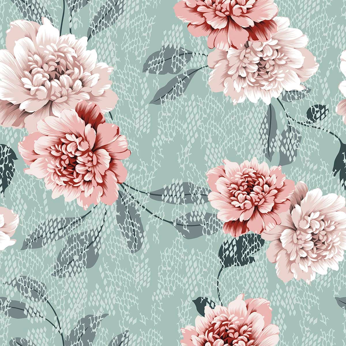 A floral pattern with pink and white flowers pattern detail