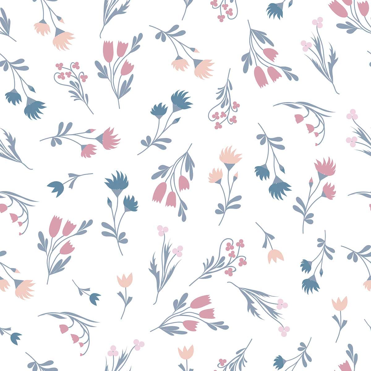 Floral Flourish Fusion Wallpaper pattern detail