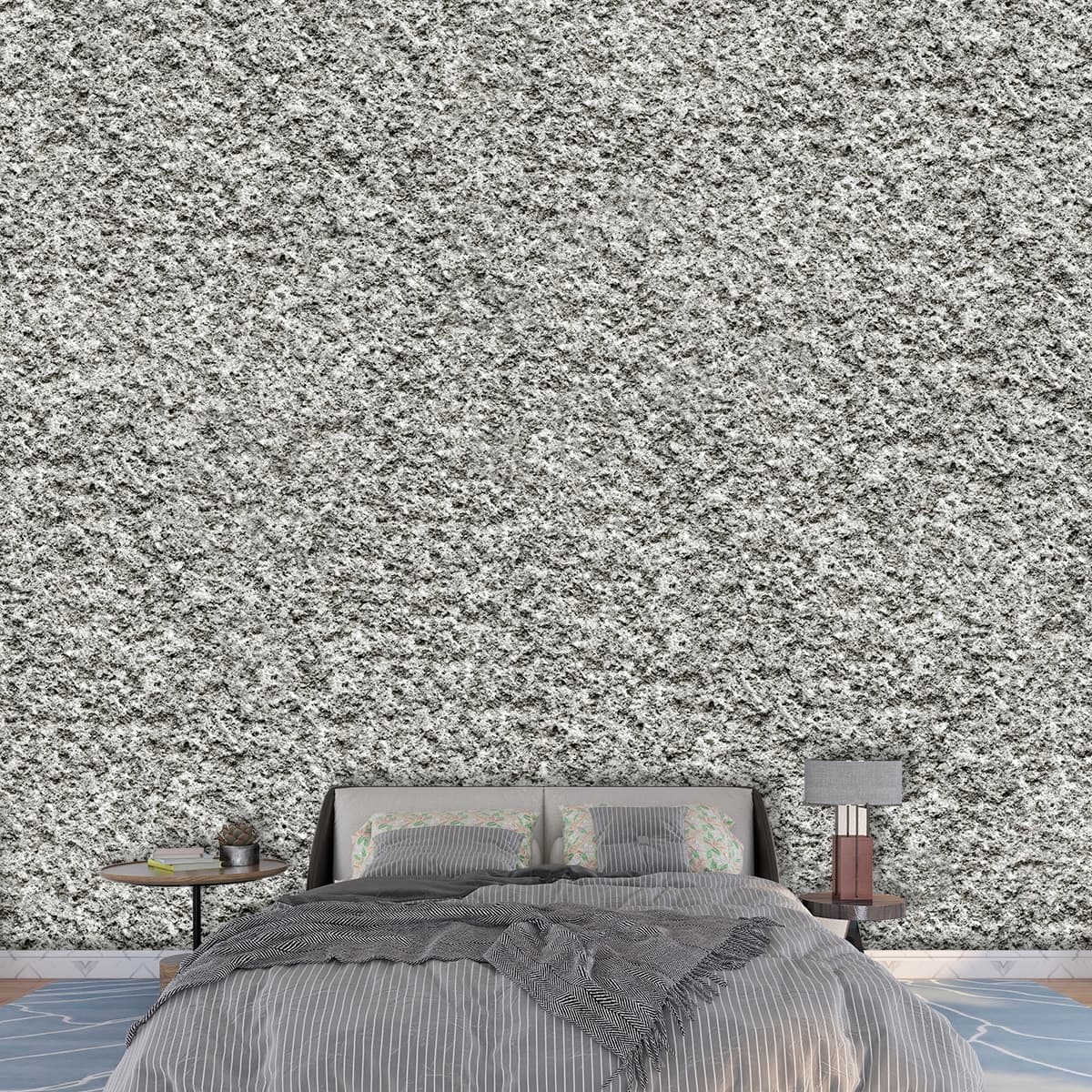 Luxury Grey Concrete Texture Close Up Wall Wallpaper shown in a room
