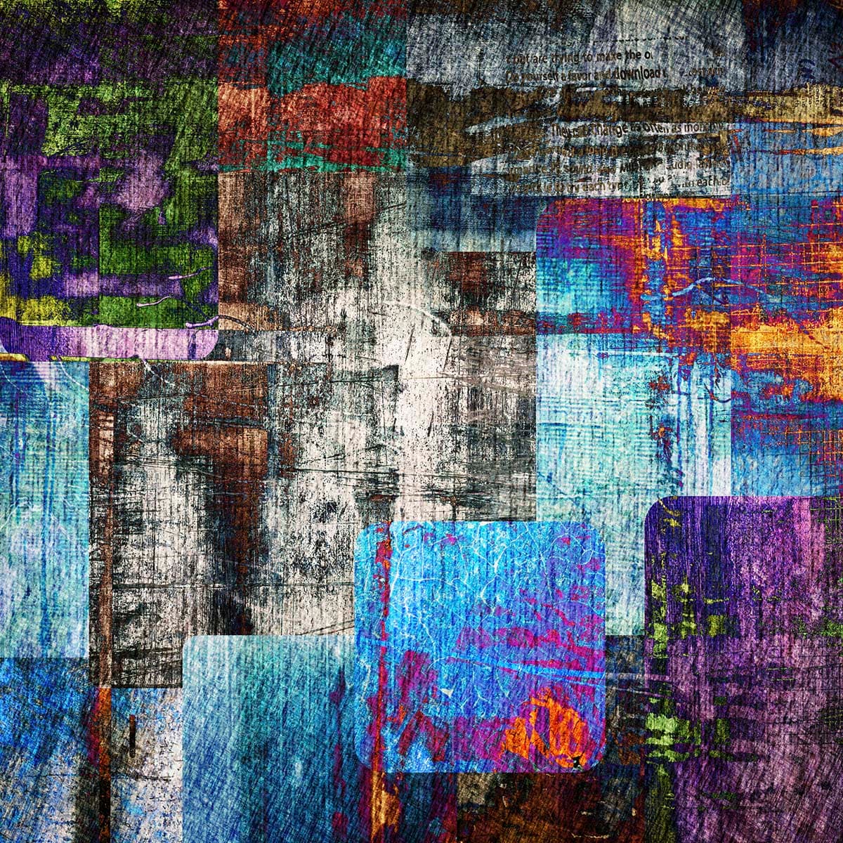 A colorful squares on a surface pattern detail