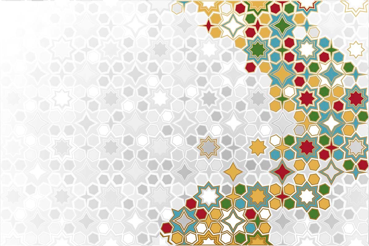 A colorful pattern of stars pattern detail
