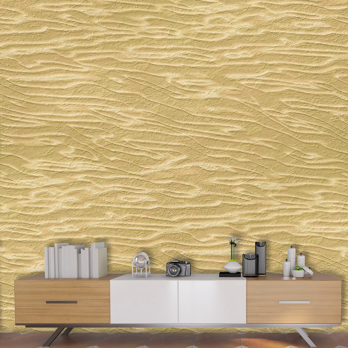 A close up of a sand shown in a room