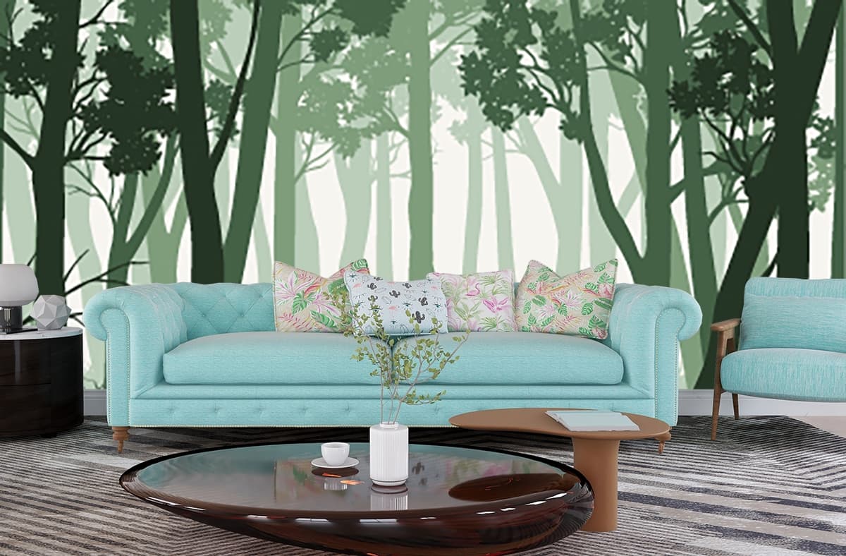 Deer in Forest Wallpaper for Walls shown in a room