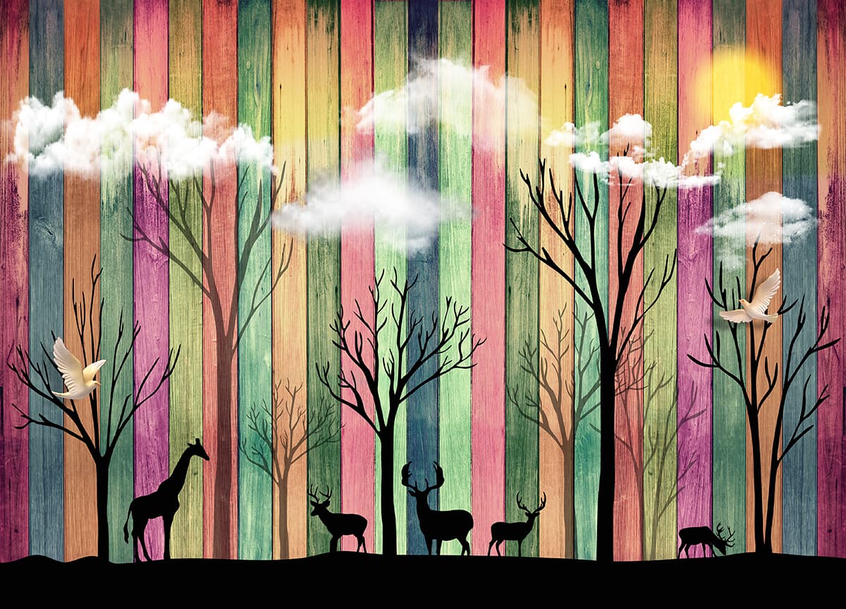 Colorful Stripes Wallpaper for Wall pattern detail