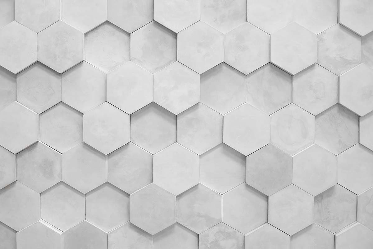 White Honeycomb Haven Wallpaper pattern detail