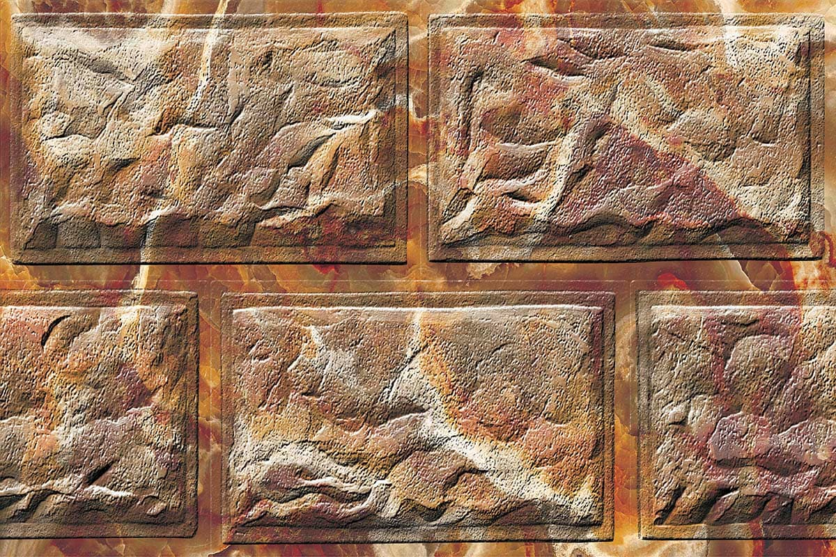 Vintage Rock Blocks Design Wallpaper pattern detail