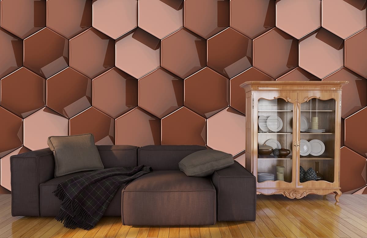 Elegant Surface Texture Design Wall Wallpaper shown in a room