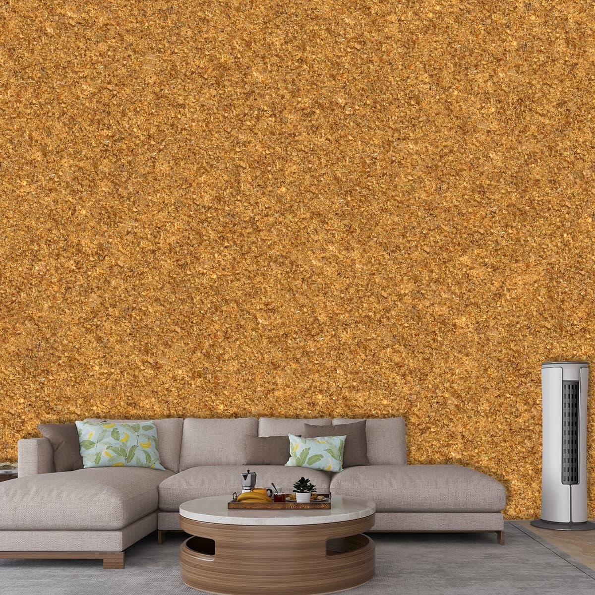 A close up of a surface shown in a room