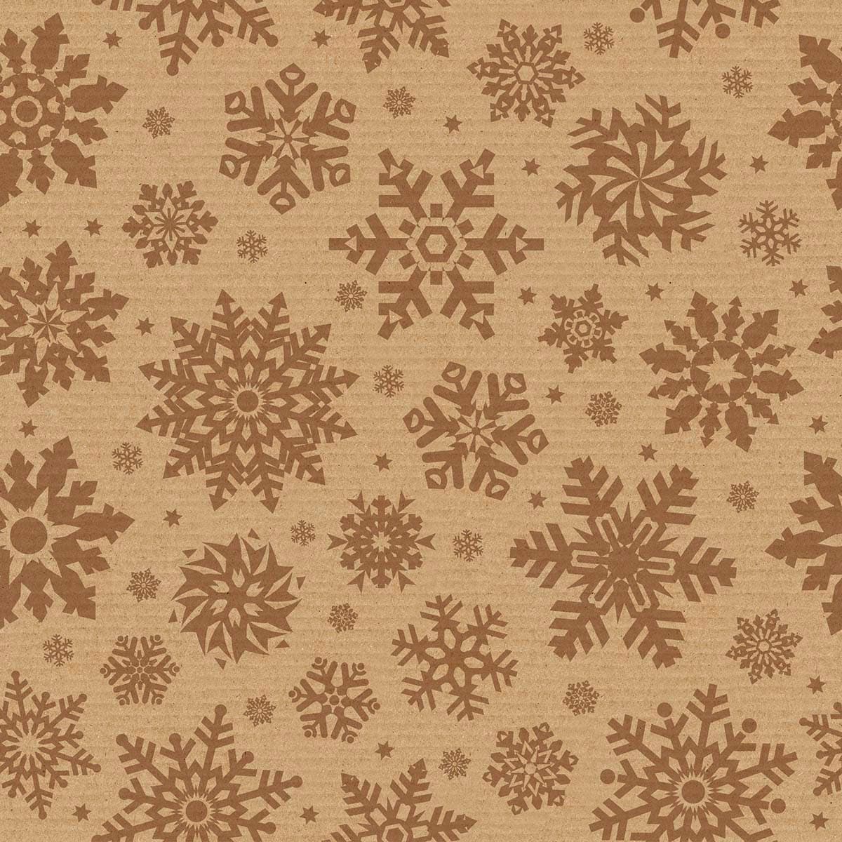 A brown snowflakes on a brown background pattern detail
