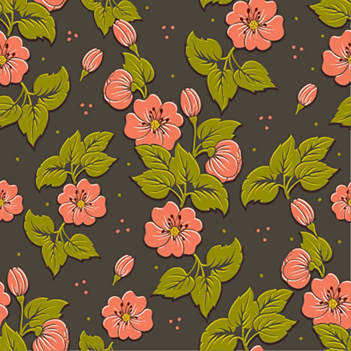 An Ethereal Bloom Ballet Floral Wallpaper pattern detail