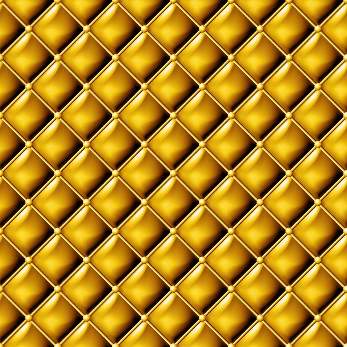 Luxurious Gold Quilted Pattern Wallpaper pattern detail