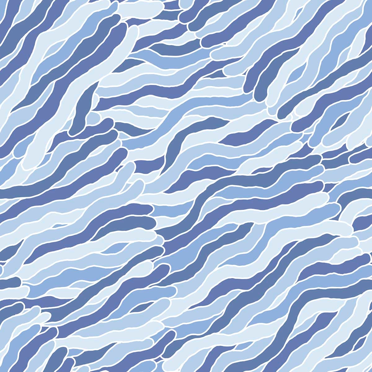 Blue Retro Abstract Painting Wallpaper for Walls pattern detail