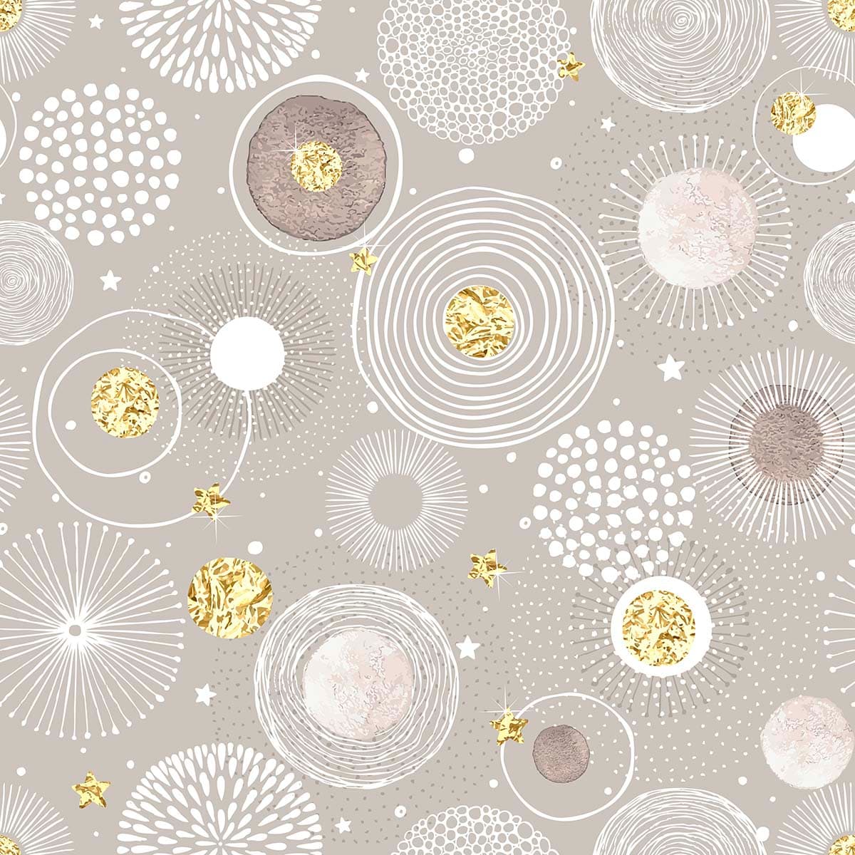 A pattern of circles and stars pattern detail