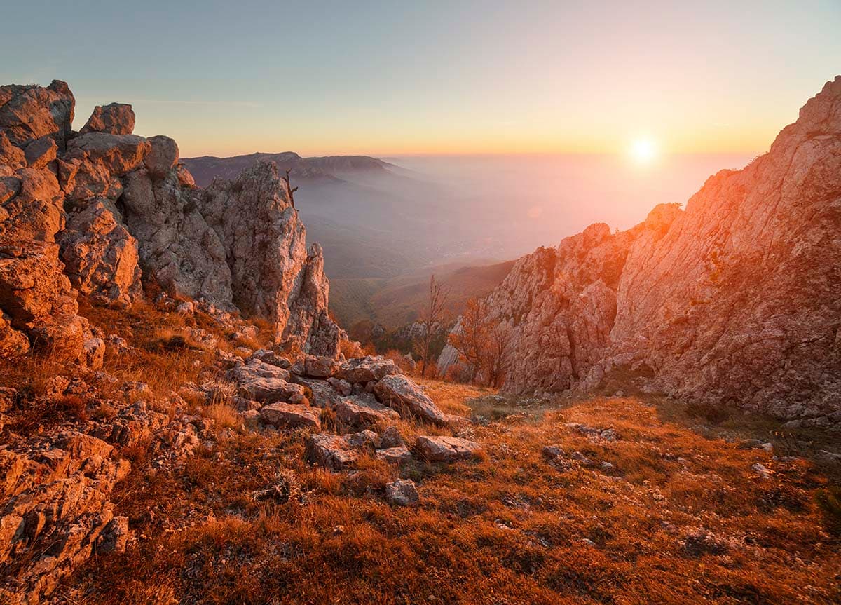 Sunset Over Rocky Mountains Nature View Wallpaper pattern detail