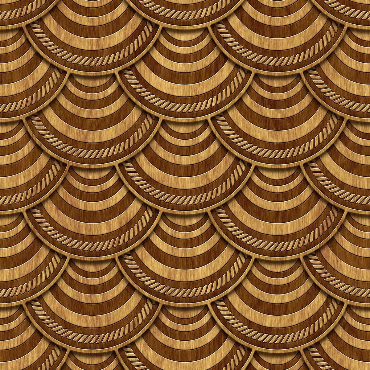 Circular Wood Pattern Panel Design for Home Wallpaper pattern detail