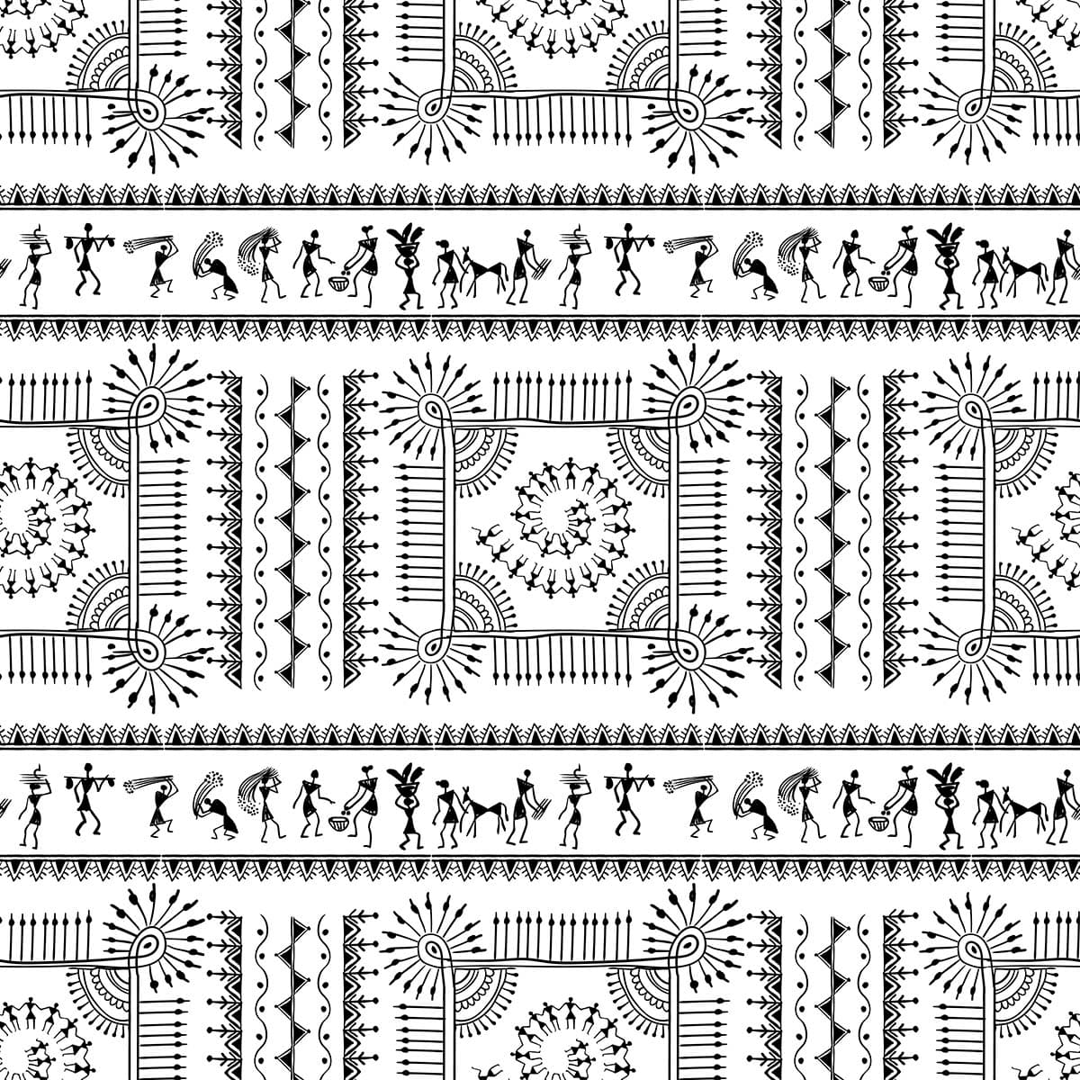 Premium Monochrome Figure Design wallpaper pattern detail