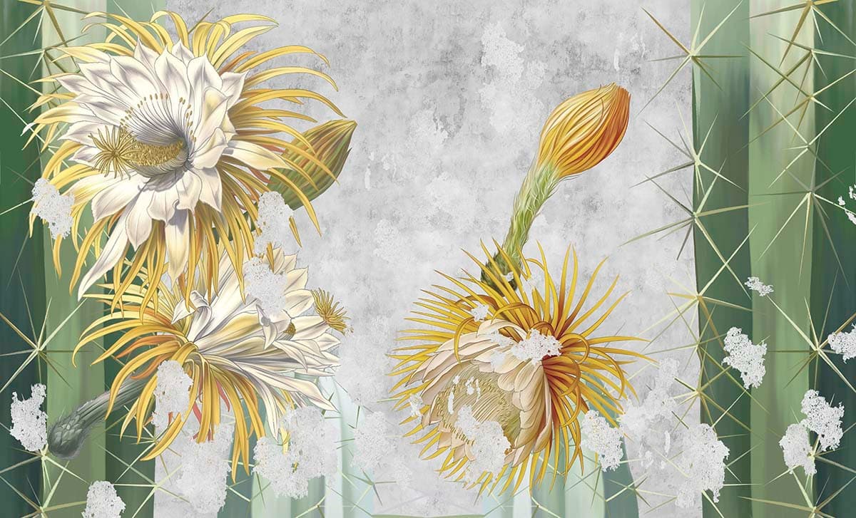 The Beginning of Spring in an Golden Way Wallpaper pattern detail