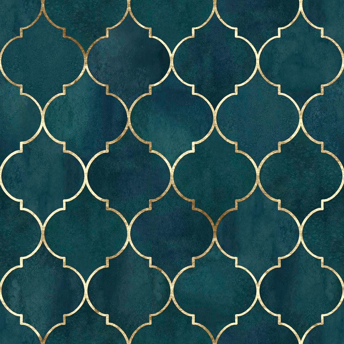 Azure Lattice Royale Wallpaper Mural pattern detail