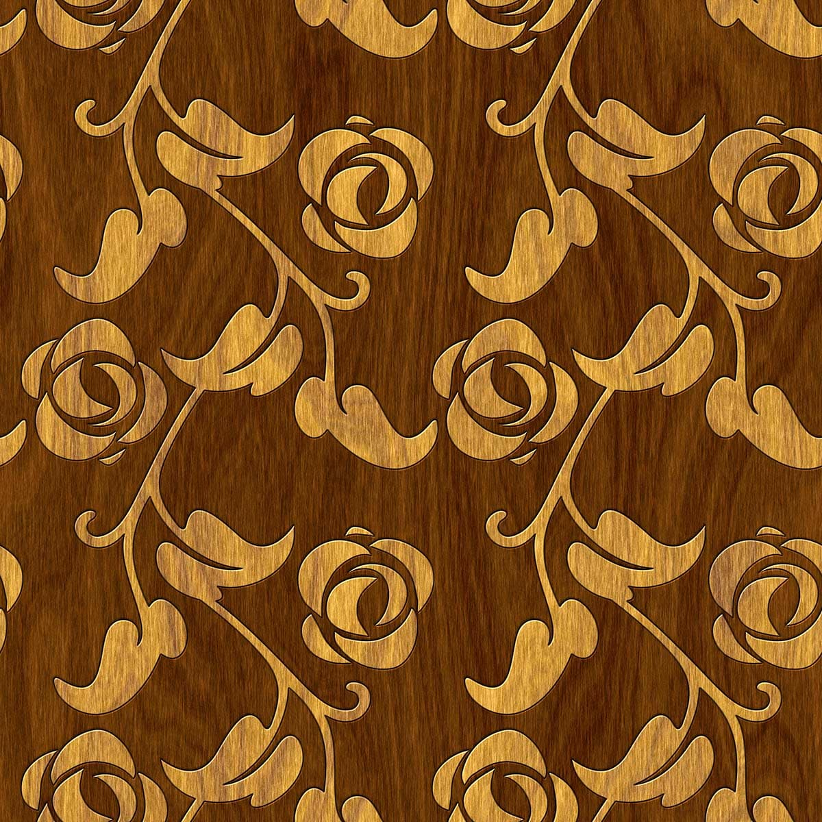 Wooden Floral Surface Pattern Design Wallpaper pattern detail