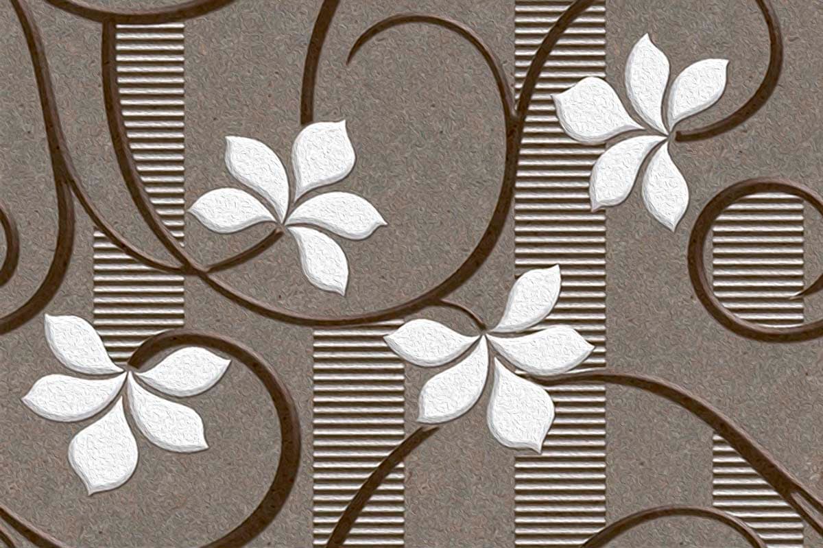 A wallpaper with white flowers pattern detail
