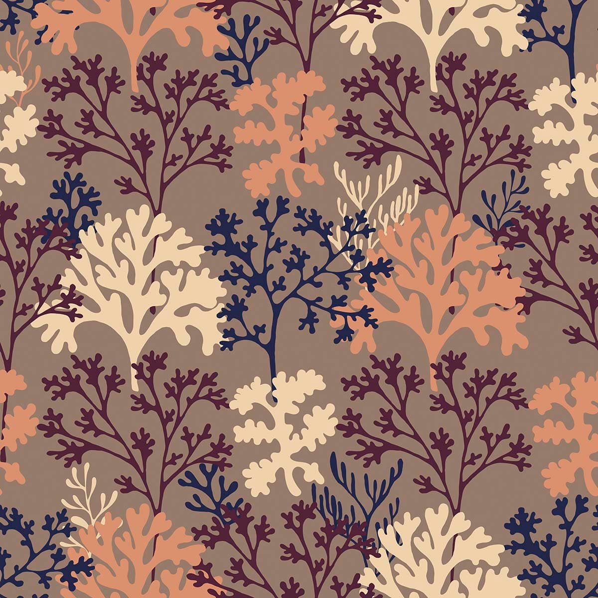Brown Leaf Wallpaper For Walls pattern detail