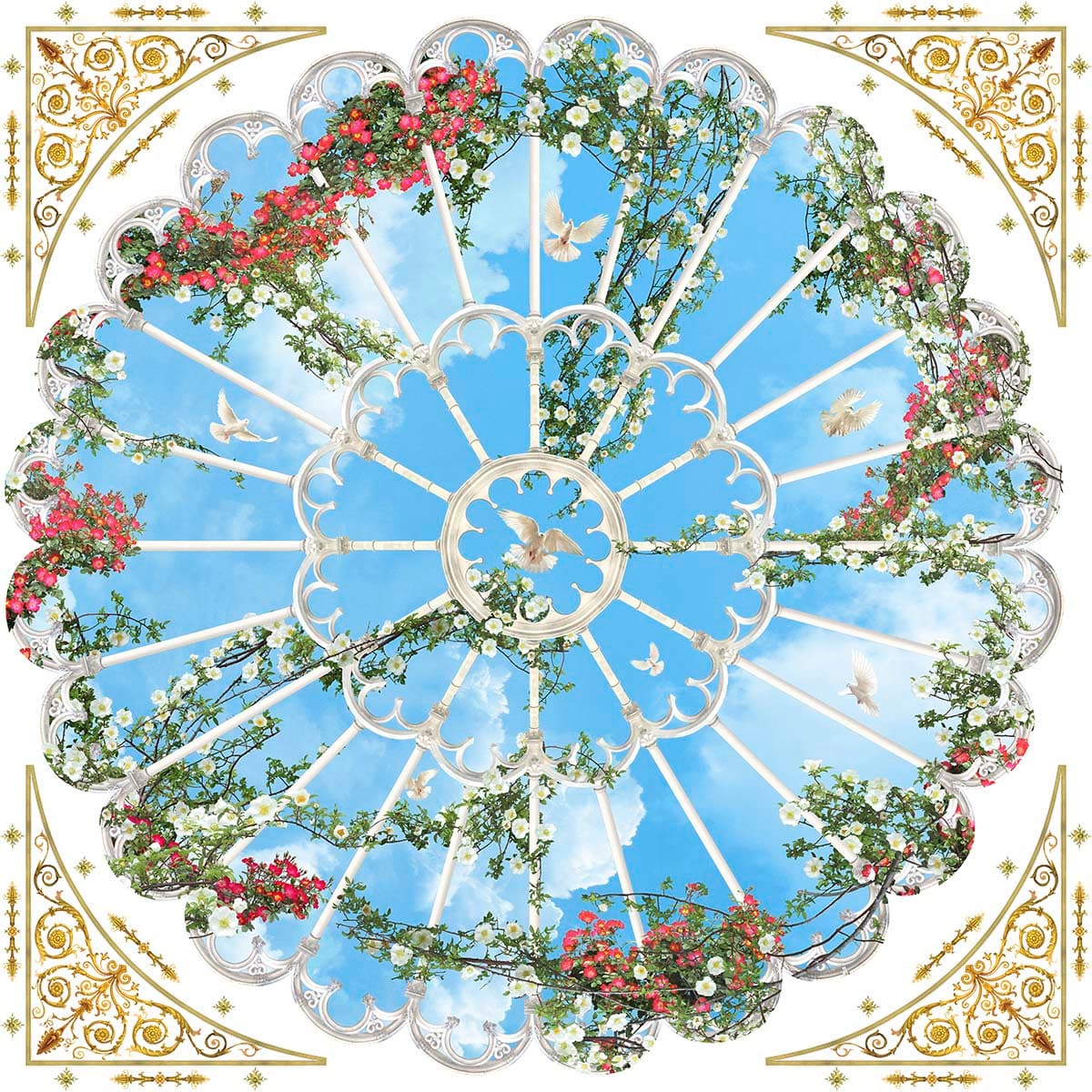 Royal Ceiling Wallpaper Design pattern detail