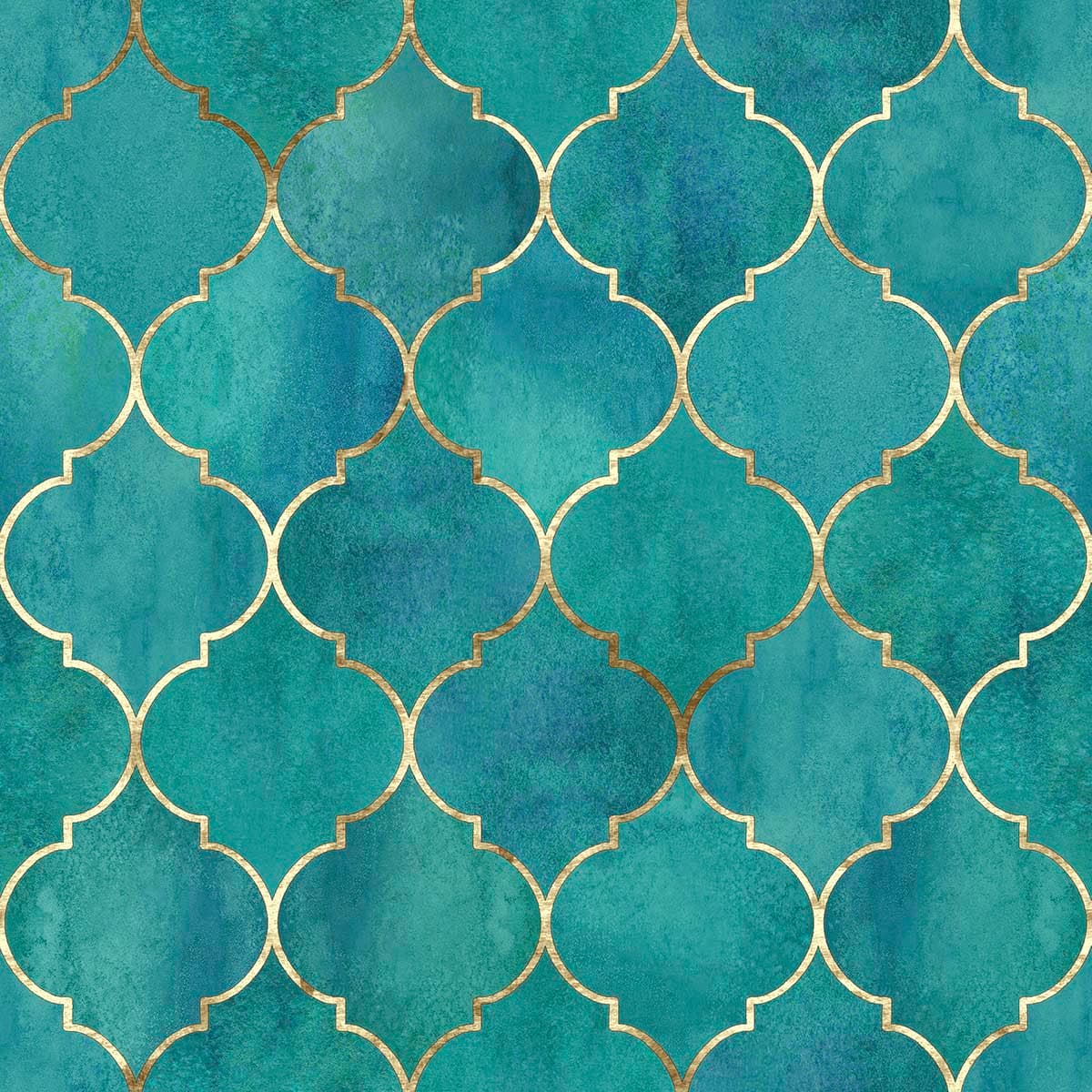 Blue and Green Pattern Modern Artistic Wallpaper pattern detail