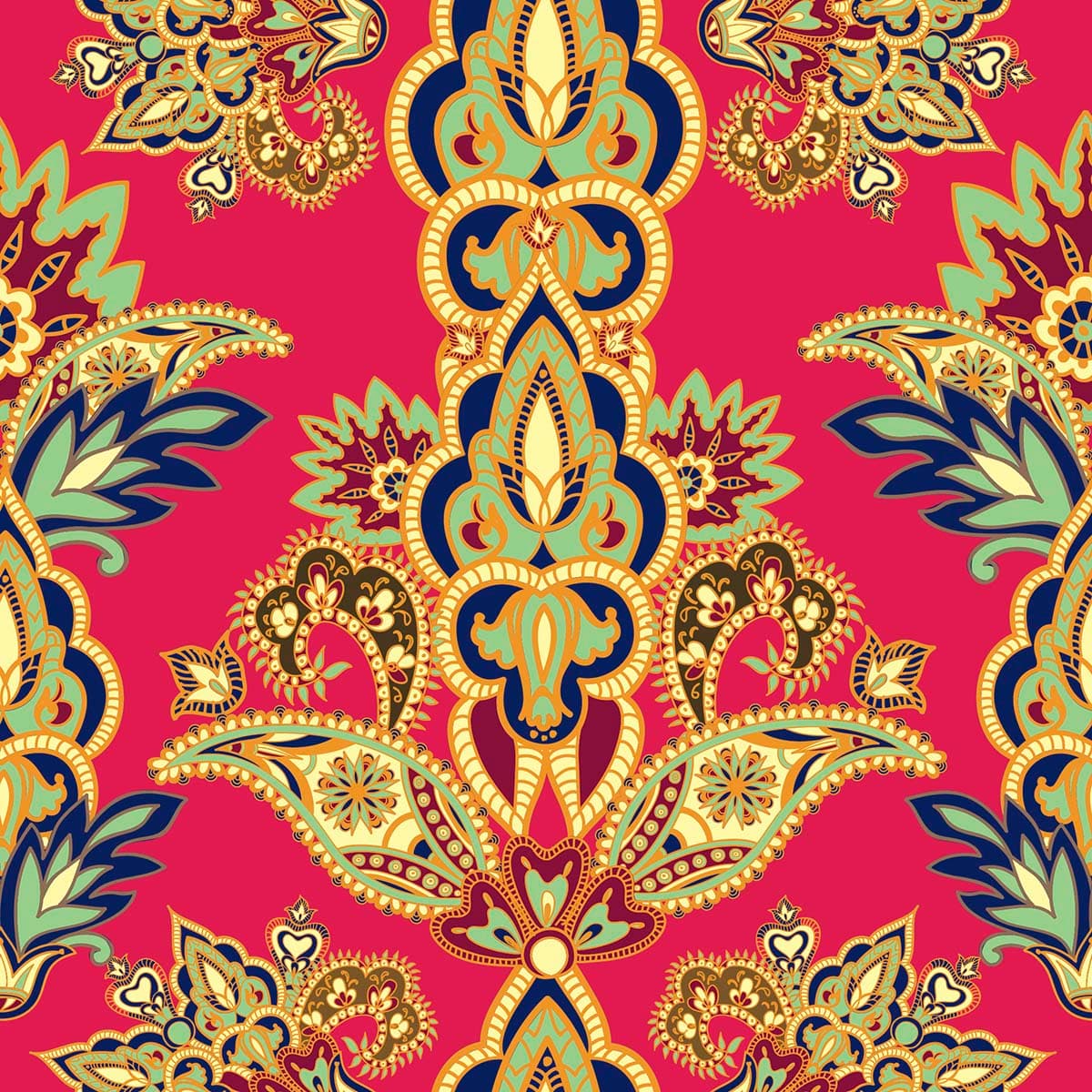 Elegant Paisley Pattern Red Background Art wallpaper pattern detail