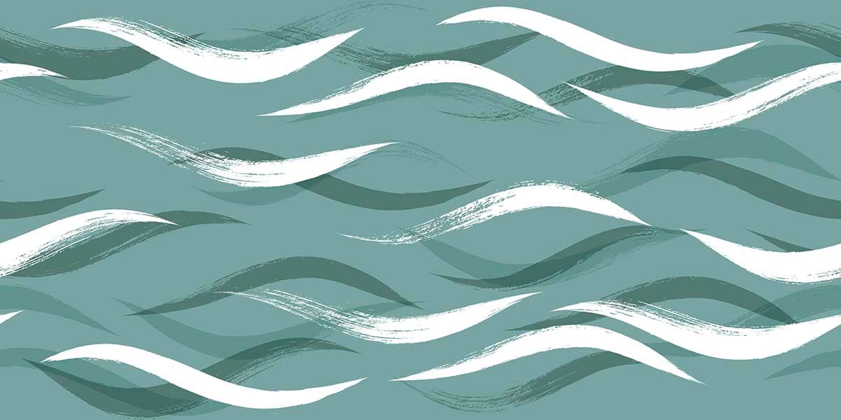 A pattern of white waves pattern detail