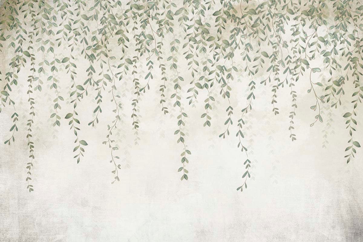 Beautiful Vine with Leaves Decorative Wallpaper pattern detail