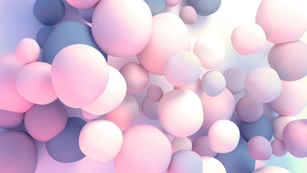 A group of pink and blue balls pattern detail