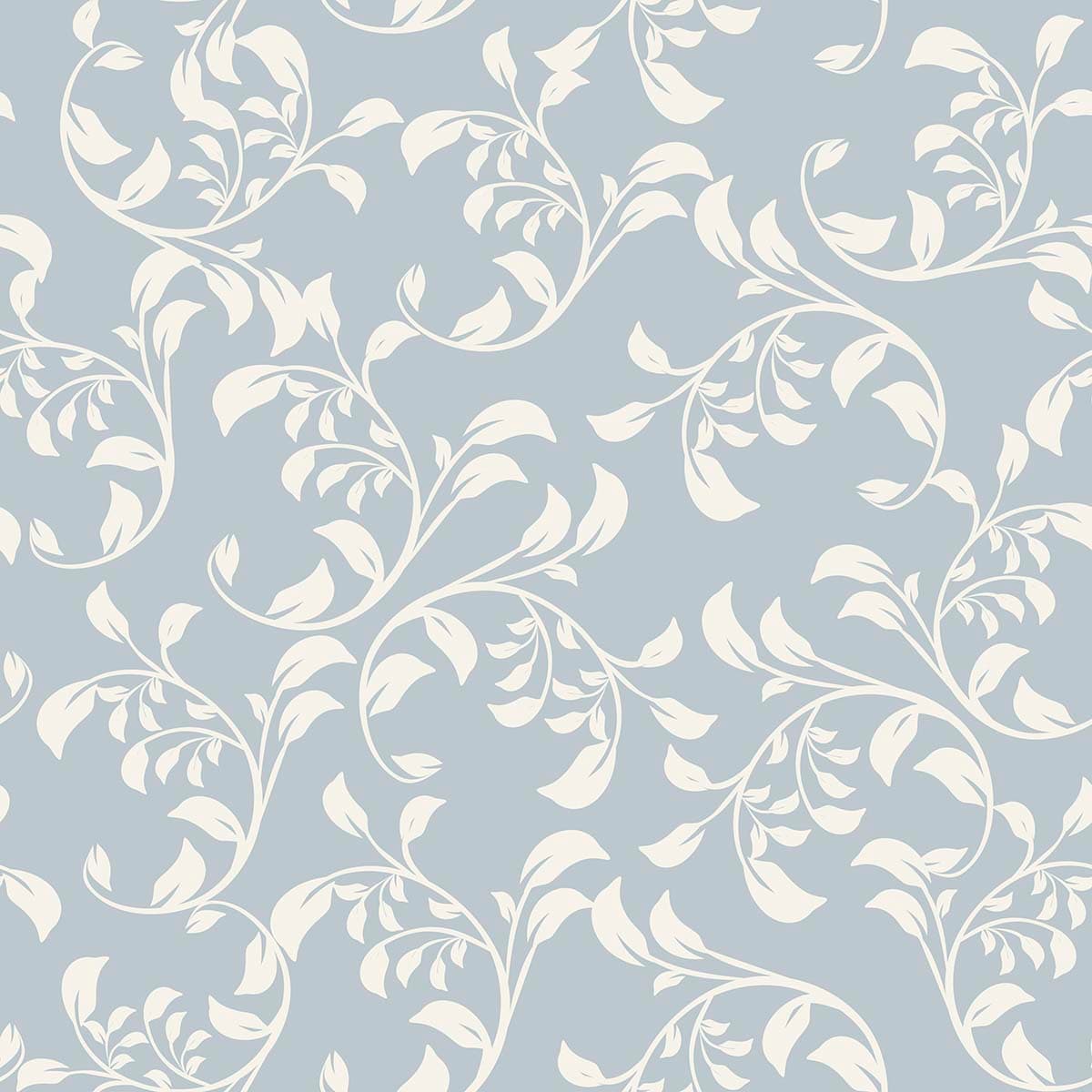 A pattern of white and blue leaves pattern detail