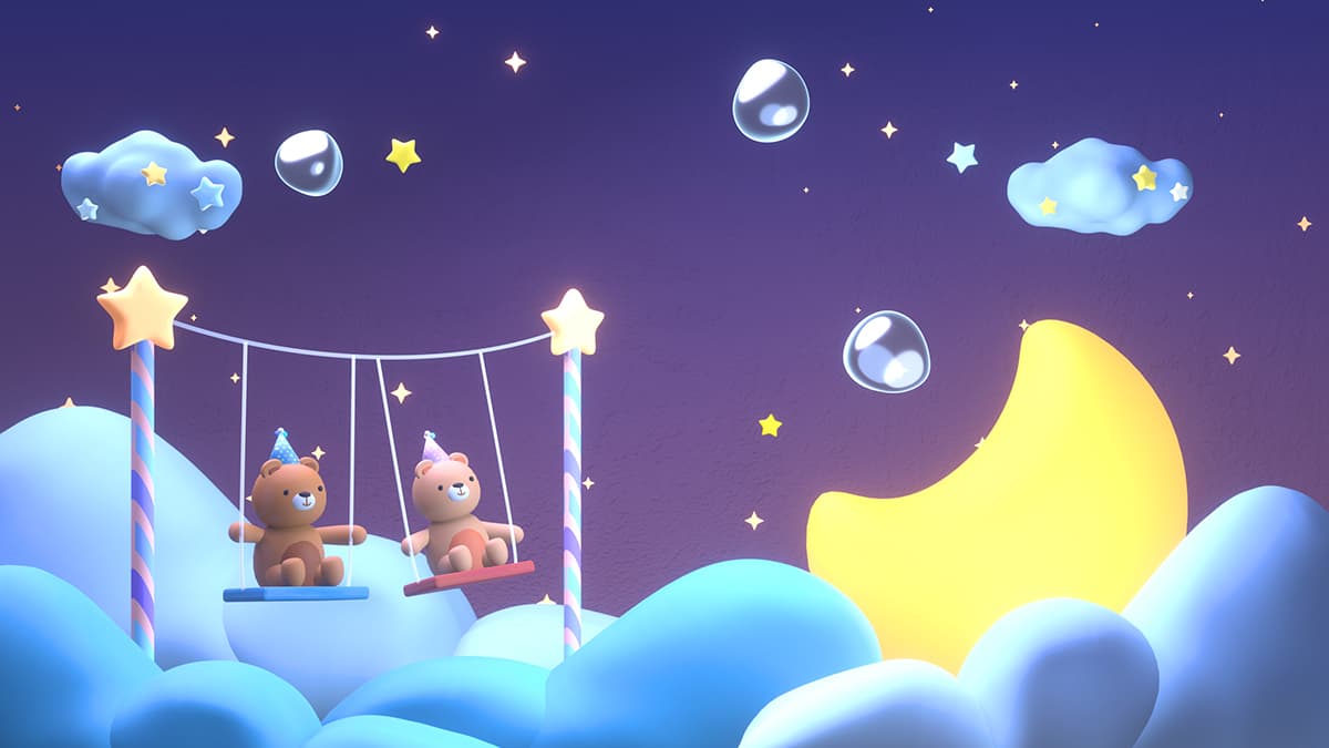 Whimsical Bedtime Story Wallpaper pattern detail