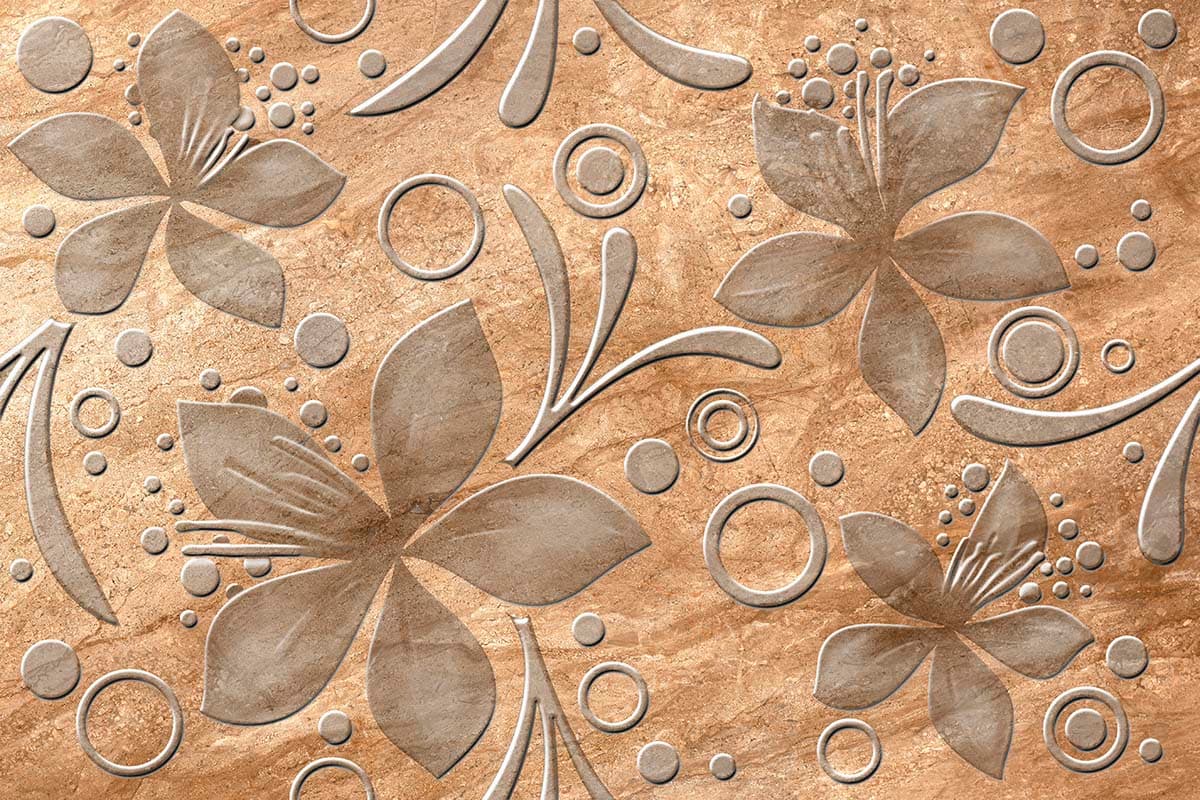 A Vintage Style Wallpaper with Flowers pattern detail