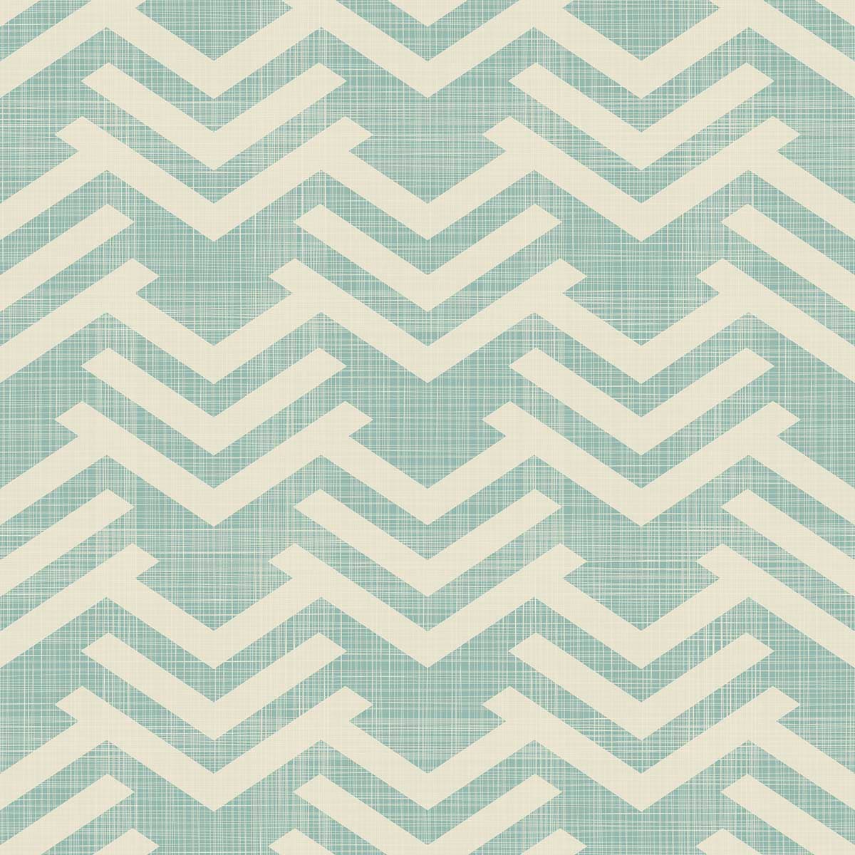 Modern Teal Chevron Wall Design Wallpaper pattern detail