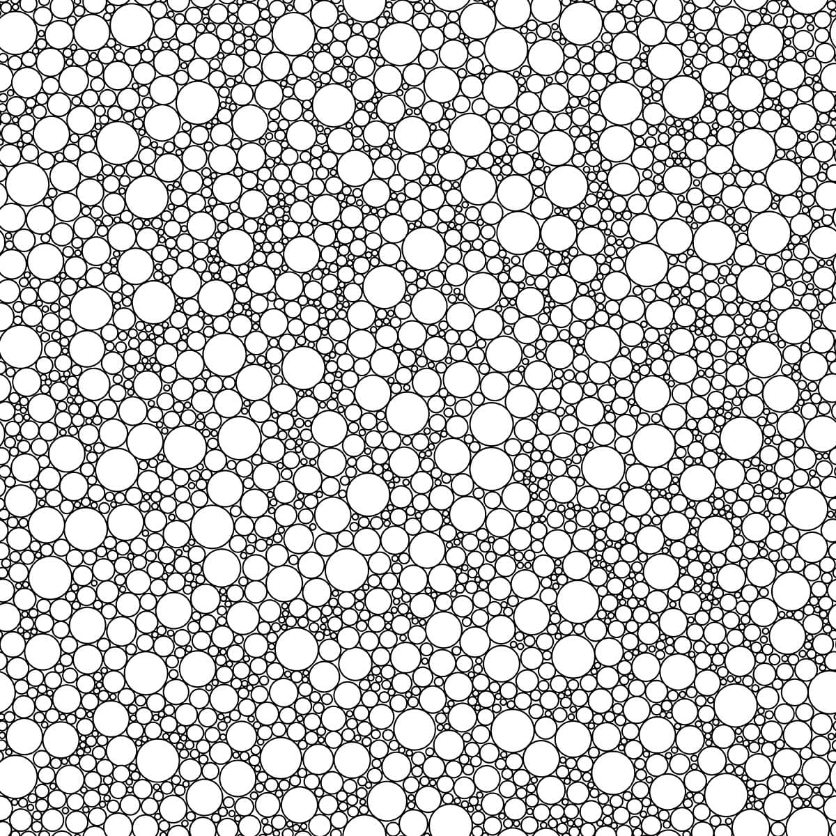 Black and White Circle Wallpaper pattern detail