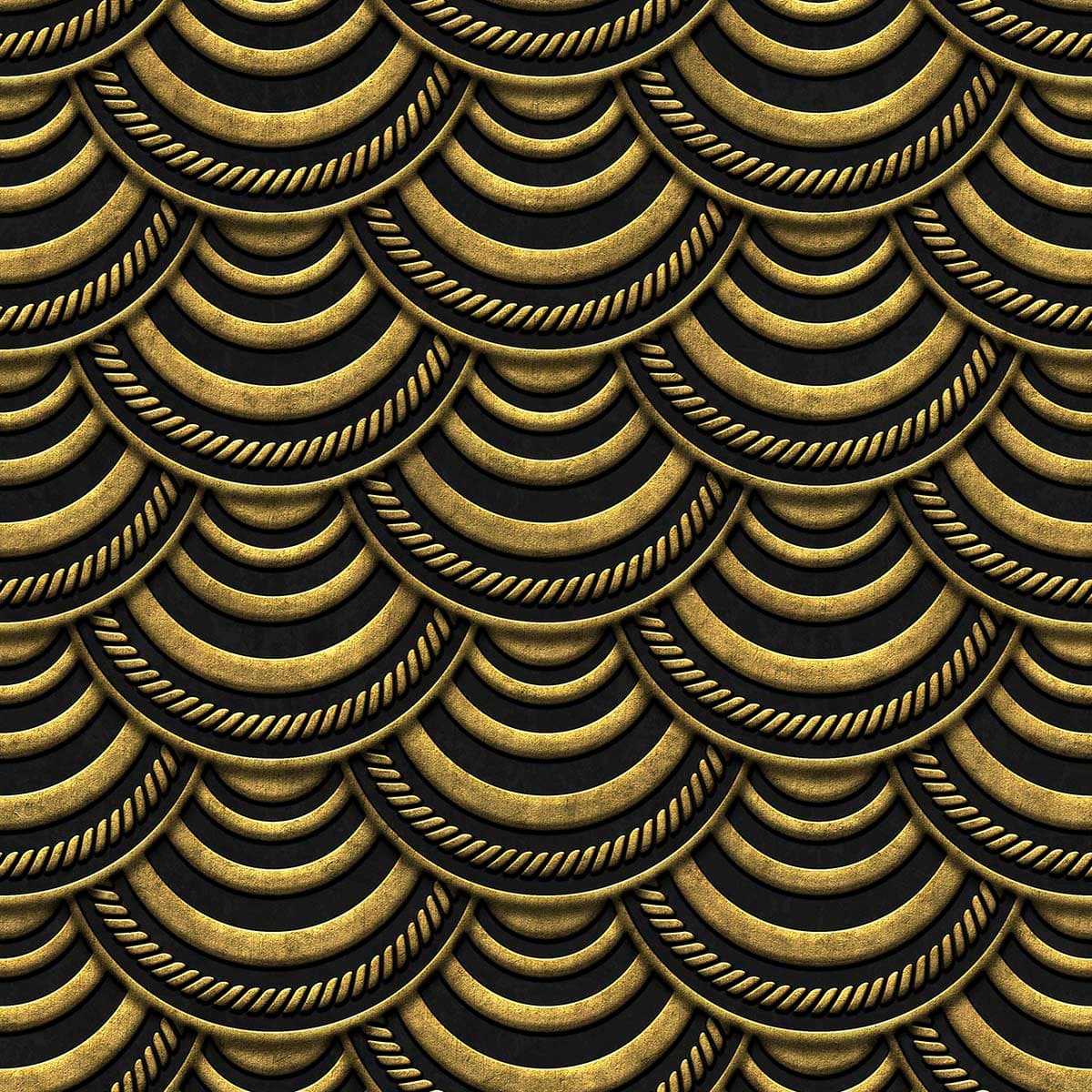 3D Gold and Black Patterned Wallpaper for Wall pattern detail