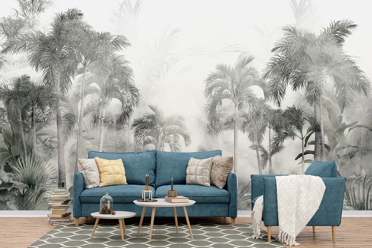 Palm Bagicha Wallpaper for Wall shown in a room